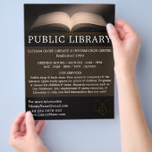 Offenes Buch, Bibliothekswerbung Flyer (Hand)