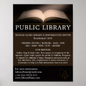 Offenes Buch, Bibliothekswerbung Poster (Vorne)