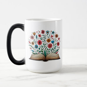 Offenes Buch Blume Große Morphing Keramik Verwandlungstasse