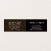 Offenes Buch, Buchklub im Detail Visitenkarten (Innenseite Aufgefaltet)