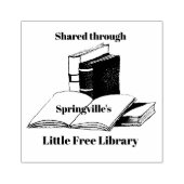 Offenes Buch Design Holz Briefmarke Gummistempel (Prägung)