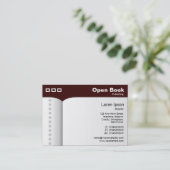 Offenes Buch - Dunkelbraun 330000 Visitenkarte (Stehend Vorderseite)