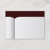 Offenes Buch - Dunkelbraun 330000 Visitenkarte (Rückseite)