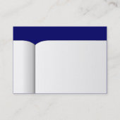 Offenes Buch - Dunkles Blau 000066 Visitenkarte (Rückseite)
