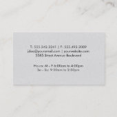 Offenes Buch (graue Textur) Visitenkarte (Rückseite)