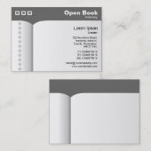Offenes Buch - Gray 666666 Visitenkarte (Vorne/Hinten)