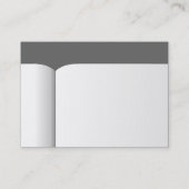 Offenes Buch - Gray 666666 Visitenkarte (Rückseite)