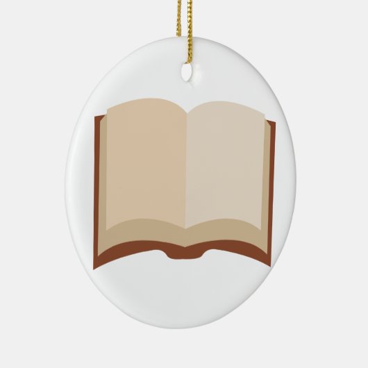 Offenes Buch Keramik Ornament (Rechts)