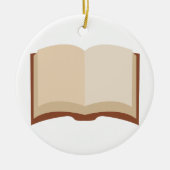 Offenes Buch Keramik Ornament (Vorne)