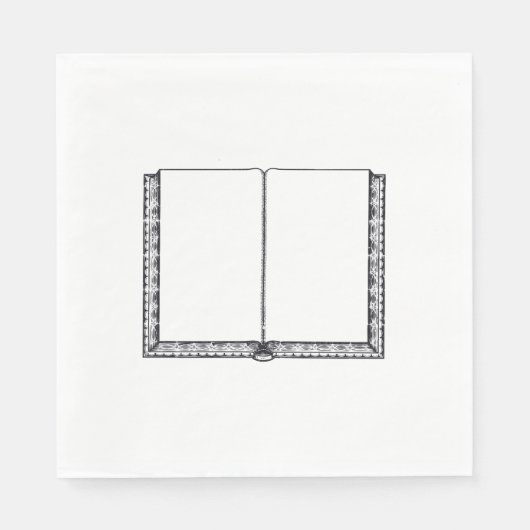 Offenes Buch (Leere Seiten) Serviette (Vorderseite)