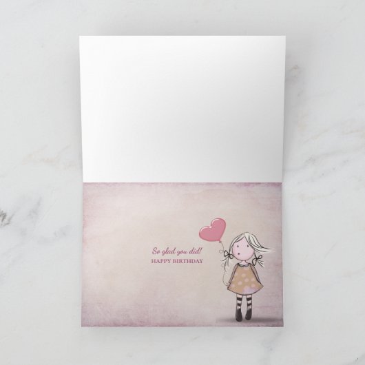 offenes Buch mit Geburtsmeldung Karte (Innenseite)