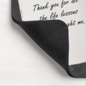 Offenes Buch mit inspirierendem Angebot Mousepad (Ecke)