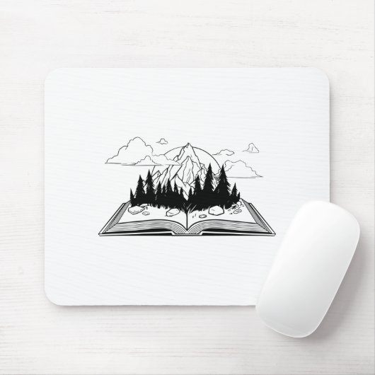 Offenes Buch Mousepad (Mit Mouse)
