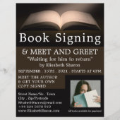 Offenes Buch, Schriftsteller buchen Signaturwerbun Flyer (Vorne)