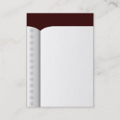 Offenes Buch (Vertikal) - Dunkelbraun 330000 Visitenkarte (Rückseite)