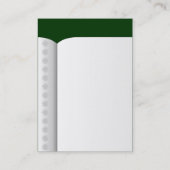 Offenes Buch (Vertikal) - Dunkelgrün 003300 Visitenkarte (Rückseite)