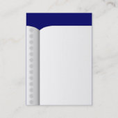 Offenes Buch (Vertikal) - Dunkles Blau 000066 Visitenkarte (Rückseite)