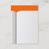 Offenes Buch (Vertikal) - Orange FF6600 Visitenkarte (Rückseite)