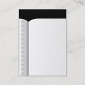 Offenes Buch (Vertikal) - Schwarz Visitenkarte (Rückseite)