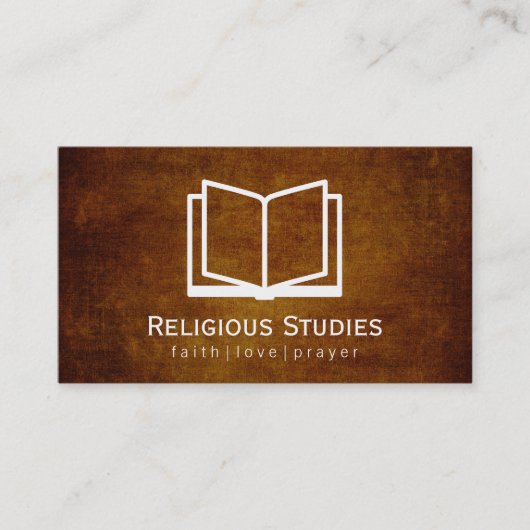 Offenes Buch (Vintage Textur) Visitenkarte (Vorderseite)