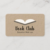 Offenes Buch Visitenkarte (Vorderseite)