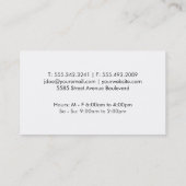 Offenes Buch Visitenkarte (Rückseite)