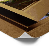 Offenes Fenster am Berg Rainier Poster (Ecke)