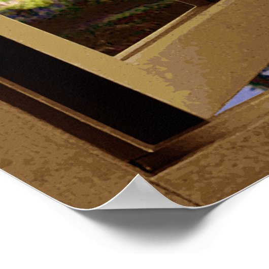 Offenes Fenster am Berg Rainier Poster (Ecke)