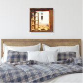 Offenes Fenster in der Wüste Leinwanddruck (Insitu (Schlafzimmer))