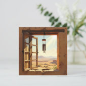 Offenes Fenster in der Wüstendecke Karte (Stehend Vorderseite)