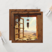 Offenes Fenster in der Wüstendecke Karte (Vorderseite/Rückseite Beispiel)