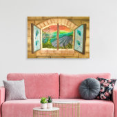 Offenes Fenster Leinwanddruck (Insitu (Wohnzimmer))