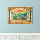 Offenes Fenster Leinwanddruck (Insitu (Holzboden))