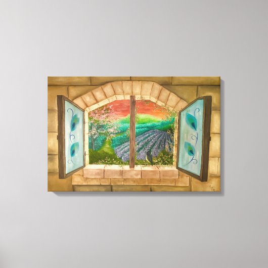 Offenes Fenster Leinwanddruck (Vorderseite)