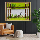 Offenes Fenster Mama Gans Poster
