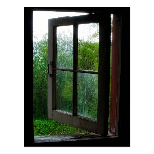 Offenes Fenster Postkarte Zazzle De