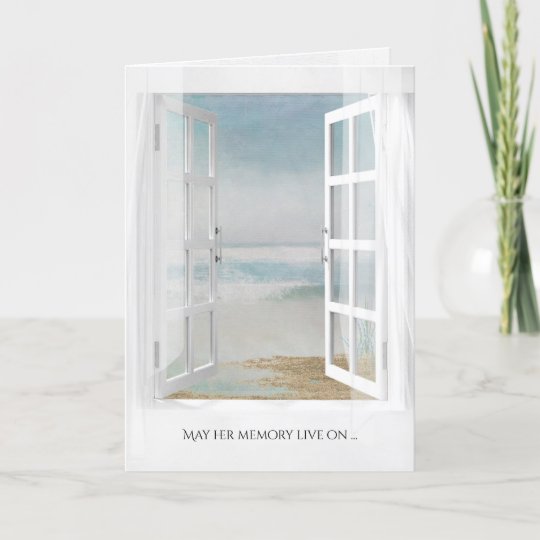 Offenes Fenster Zum Aquarell Meerblick Karte Zazzle De