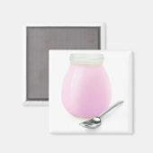 Offenes Glas Jogurt Magnet (Vorderseite/Rückseite)