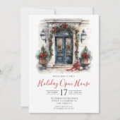 Offenes Haus an der Wasserfarbenfront Einladung (Vorderseite)