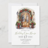 Offenes Haus an der Wasserfarbenfront Einladung (Vorderseite)