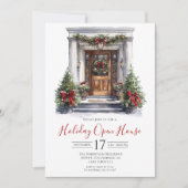 Offenes Haus an der Wasserfarbenfront Einladung (Vorderseite)