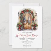 Offenes Haus an der Wasserfarbenfront Einladung (Vorderseite)