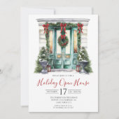 Offenes Haus an der Wasserfarbenfront Einladung (Vorderseite)