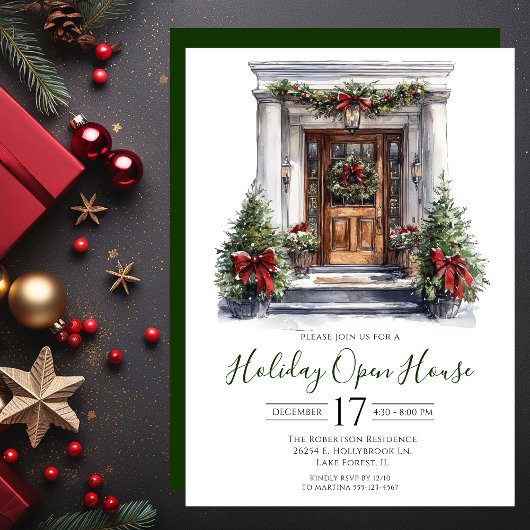 Offenes Haus an der Wasserfarbenfront Einladung