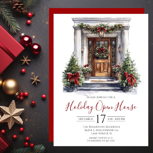 Offenes Haus an der Wasserfarbenfront Einladung