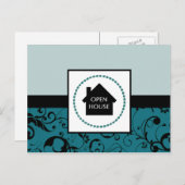 offenes Haus: beruflicher Damast Postkarte (Vorne/Hinten)