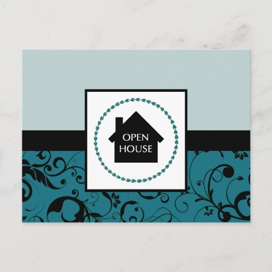 offenes Haus: beruflicher Damast Postkarte (Vorderseite)