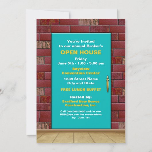 OFFENES HAUS - EINLADUNG - Wassertür - Backsteinwa (Rückseite)