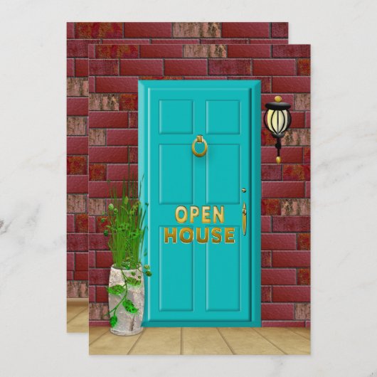 OFFENES HAUS - EINLADUNG - Wassertür - Backsteinwa (Vorne/Hinten)