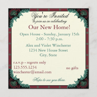 Offenes Haus Paisleys/Housewarming-Party Einladung